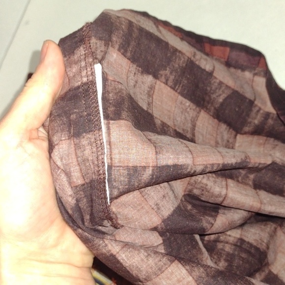 MADEWELL checkered top with embroidery size medium - Picture 7 of 12